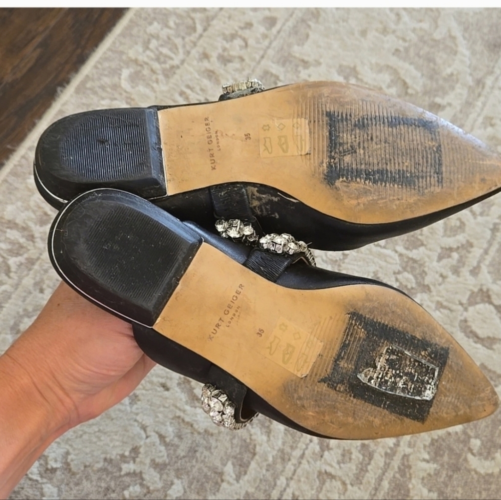 Kurt Geiger Black Embellished Women's Mules - Picture 5 of 7